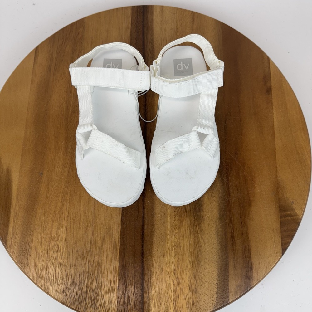New‎ NWOB Big Kids Dolce Vita Zaidey Strappy Platform White Sandals Size 2 Y